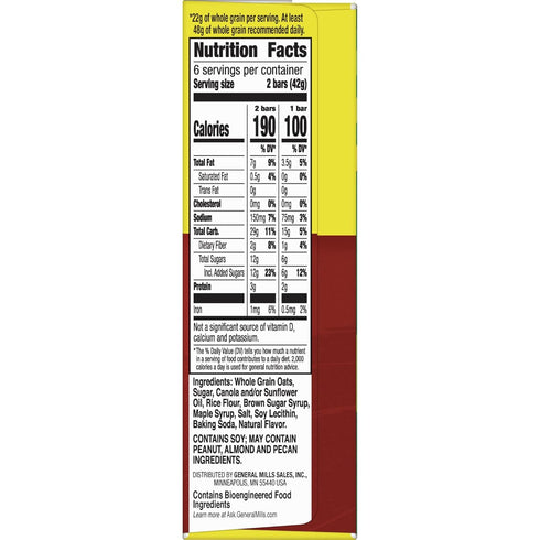 12 8.9 OZ (6 Nature Valley Crunchy Granola Bars, Maple Brown Sugar, Bars, Pouches)