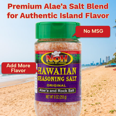 9 oz (Pack 1) NOH Original Hawaiian Seasoning Salt, of - Made w/Hawaiian Alae'a & Rock Salt for Cooking, Meat