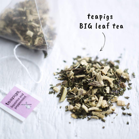 50 Count, (5422) teapigs Liquorice and Peppermint Tea Bags Made With Whole Leaves, Sweet, liquorice, mint