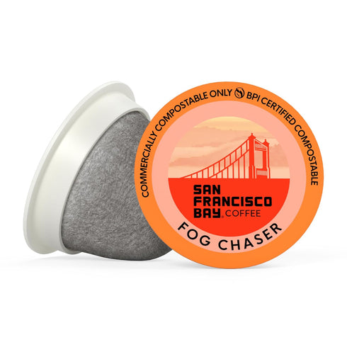 (80 Commercially San Francisco Bay K-Cup Coffee Pods, Fog Chaser ct), Medium-Dark Roast, Compostable Single-Serve