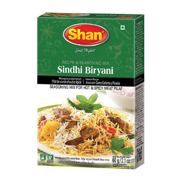 Shan Sindhi Biryani Recipe and Seasoning Mix 2.11 oz (60g) - Spice Powder for Hot Meat Pilaf