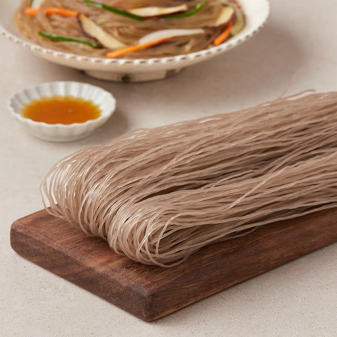 LENITH 17.63 oz (500g)_1 Pack Sweet Potato Glass Noodles, Dangmyun, Korean Vermicelli Pasta For K-Food Japchae