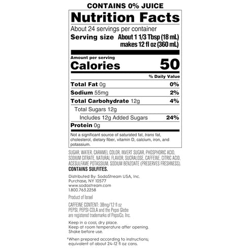(440ml, Pack 4) SodaStream Pepsi Wild Cherry Drink Mix