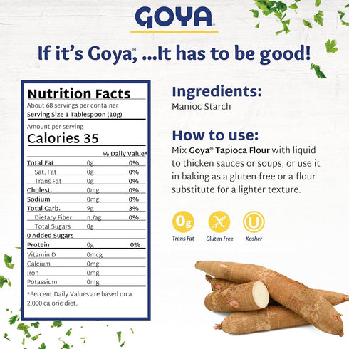 Brex America 24 Goya Yuca Flour Tapioca Ounces Polvilho Doce