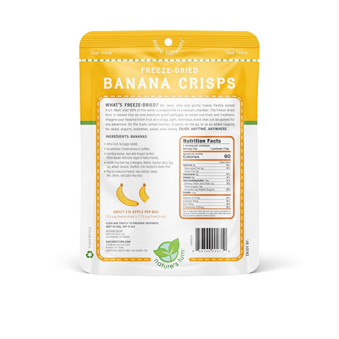 12 (0.53 oz Nature's Turn Freeze-Dried Fruit Crisps Healthy, Gluten-Free, Plant-Based, Crispy & Delicious Snack Ideal