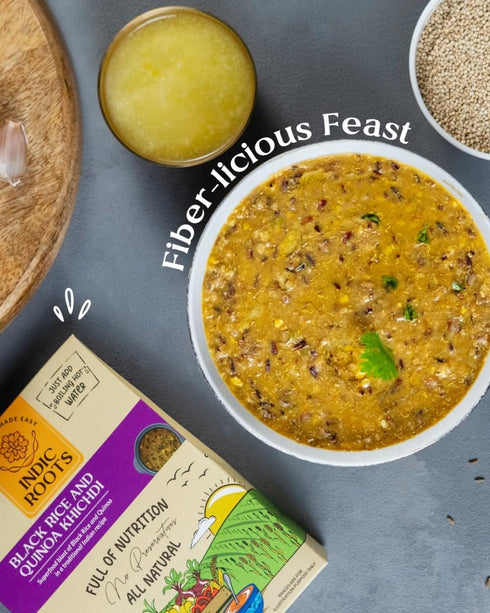 Organic Roots 55 (Pack 1) Black Rice & Quinoa Khichdi, Superfood, Instant Food, Healthy Food, Ready To Eat Full Meal