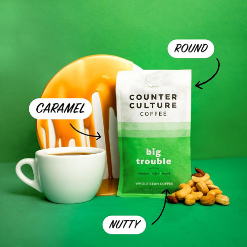 Counter Multi-Pack 12oz Culture Coffee - Whole Bean Coffee - - One Bag of Each (Big Trouble and Hologram)
