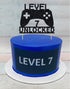 Level 7 Unlocked Cake Topper, Video Game Cake Topper for 7th Birthday Party Decoration