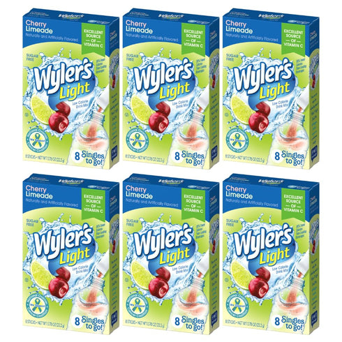 Wyler's Light Singles To Go, Cherry Limeade Water Drink Mix, 48 Total