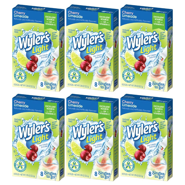 Wyler's Light Singles To Go, Cherry Limeade Water Drink Mix, 48 Total
