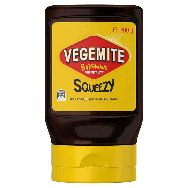 Vegemite Squeezy Spread 200g Bottle Convenient Squeeze Format Rich in B Vitamins Made