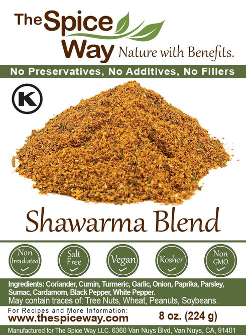 The Spice Way - Shawarma Blend Recipe Inside (Meat and Poultry Rub/Spice) - 8 oz