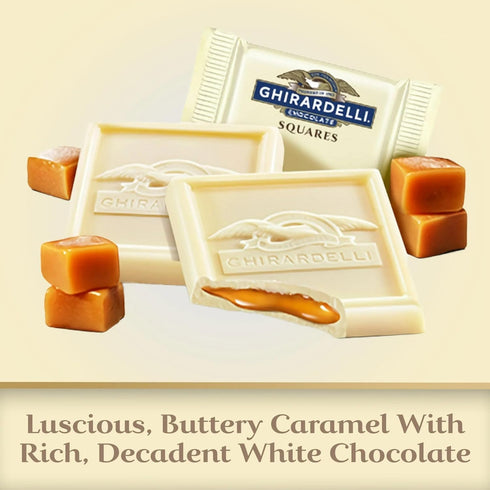 5 Pack 3 Ghirardelli White Chocolate Caramel Candy, Ounce