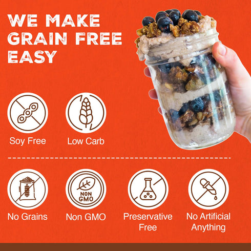 10 Oz (Pack 2) Paleonola Maple Pancake Grain Free Granola, Resealable Bag of - Grainless Paleo Granola Blended