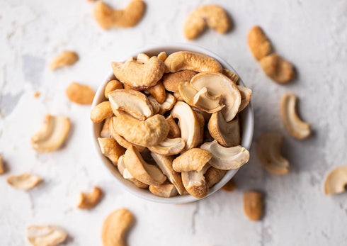 1 Food to Live Organic Dry Roasted Cashew Halves and Pieces with Himalayan Salt, Pound Non-GMO, Oven Roasted, Lightly