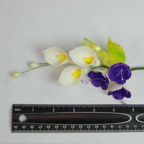 Set 6 Count Global Sugar Art Assorted Small Sugar Cake Flowers Floral Sprays, A, by Chef Alan Tetreault
