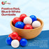 1 Inch 250 NY Spice Shop Red, White & Blue Gumballs - Large Gumballs For Gumball Machine - Gumball Vending Machine