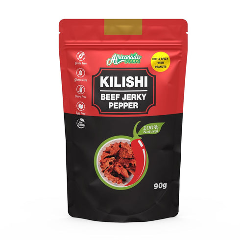 Africanada Foods |90g 3.2 Africanada Kilishi Spice Pepper Rub | Spicy flavour | Beef Jerky Pepper | Peppercorn | ounze