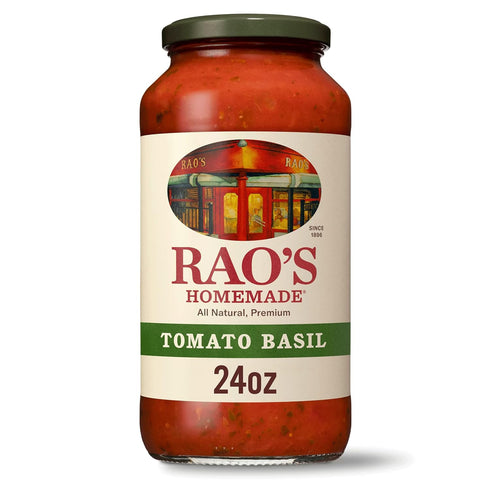 Rao's Homemade Tomato Sauce, Tomato Basil, 24 oz - Versatile Pasta Sauce, All Natural