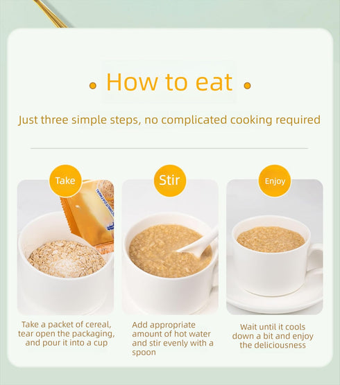 420g Coconut Milk Instant Oatmeal Cereal with Fruit - Nutritious Breakfast