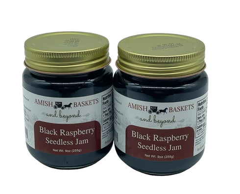 Amish Black Raspberry Seedless Jam Non GMO Vegan All Natural - 9