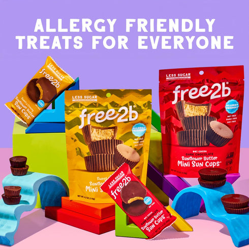 Free2b 2-Cup Packages (Pack 12, Mint Cups, Safe for School and Allergy Friendly, Gluten-Free, Dairy-Free, Nut-Free