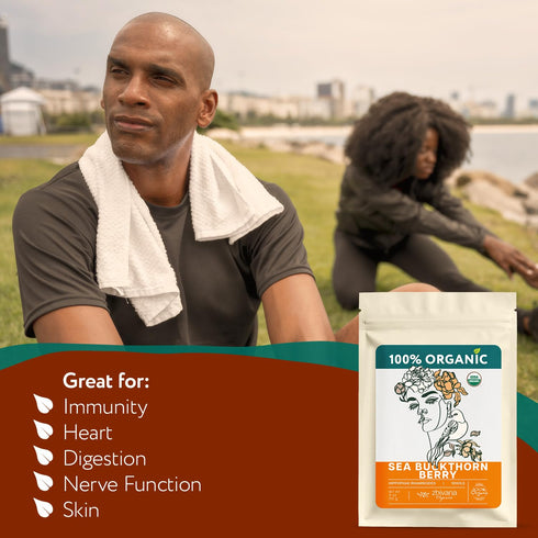 Immunity, 4 Organic Sea Buckthorn Berry Sea Buckthorn Tea, Dried Seaberry, Seabuckthorn Espino Amarillo Rich