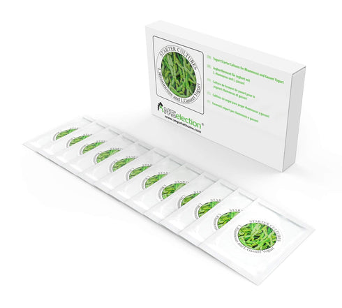 Pack 12 (12 Pack) Yogurt Starter Cultures - of Freeze-Dried Sachets for Lactobacillus Rhamnosus and L.Gasseri Yogurt