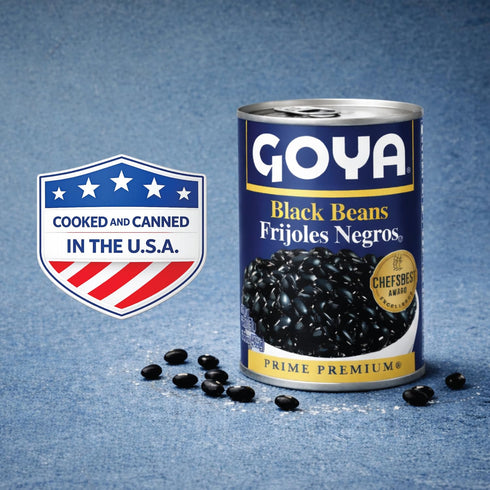 15.5 (Pack 8) Goya Foods Black Beans, Ounce
