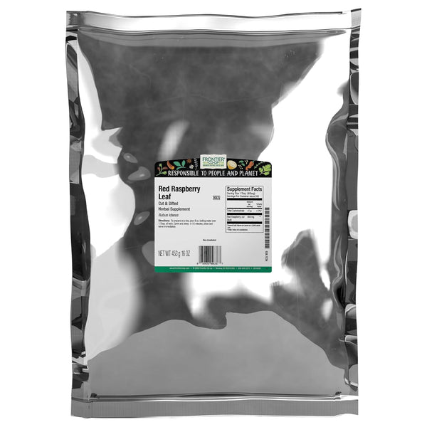 Frontier Co-op Red Raspberry Leaf, Cut and Sifted - Caffeine-Free Loose Leaf