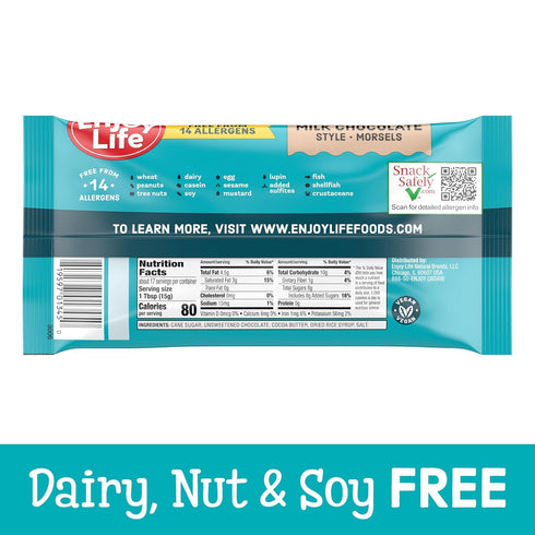 9 oz Enjoy Life Ricemilk Baking Morsels, Bag