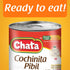 13.05 oz, Pack 4 Chata Cochinita Pibil, Shredded Pork Meat with Annatto Seasoning