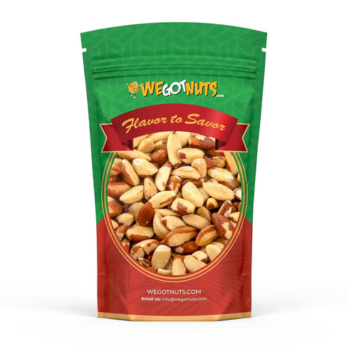 Raw Brazil Nuts - 1 Pound, (16oz) - Natural, Unsalted, Shelled, No