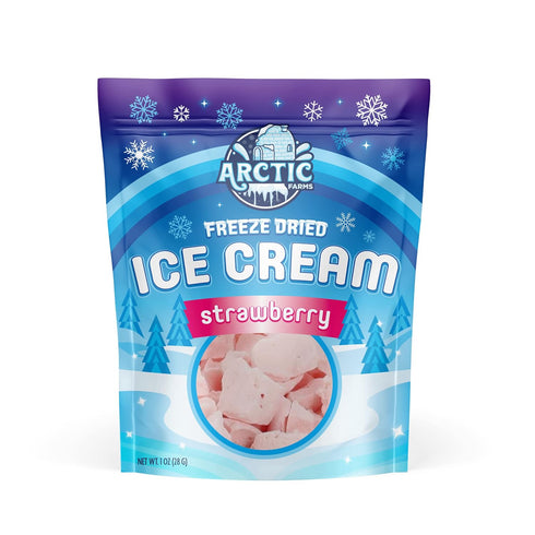 Pack 8 Arctic Farms Freeze Dried Ice Cream that Does Not Melt (Variety of Flavors)