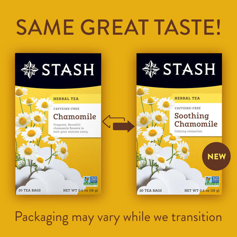6 Pack, 6 18-20 Stash Tea Soothing Herbal Tea Flavor Variety Boxes With Tea Bags Each