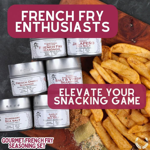 Set Pack 2024 6 Packed, GLP-1 Gourmet French Fry Seasoning - Six | Oprah's Favorite Thing | Authentic Small Batch