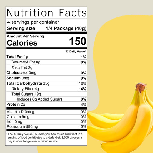6oz Pack SOL SIMPLE Regenerative Organic Certified, Dried Banana | Snack | One Ingredient | Vegan | Non-GMO | No Added