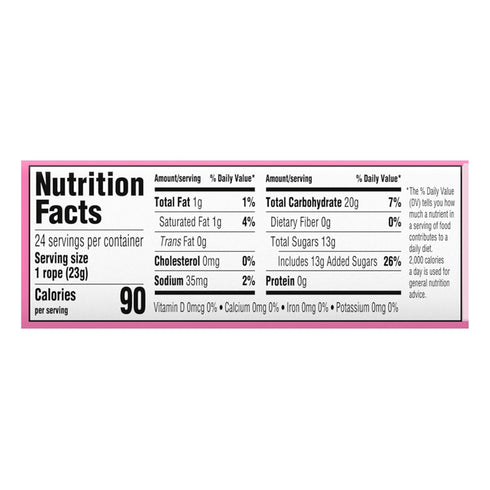 0.81 (Pack 24) Laffy Taffy Rope Candy, Strawberry Flavor, Ounce Ropes