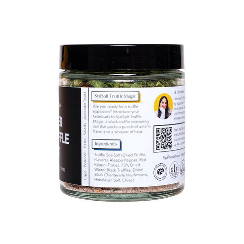 2.2 Oz Truffle Salt Blend with Extra Truffle, Chives, Red Pepper Flakes, Aleppo Pepper, Sea Salt- SydSalt Super Truffle