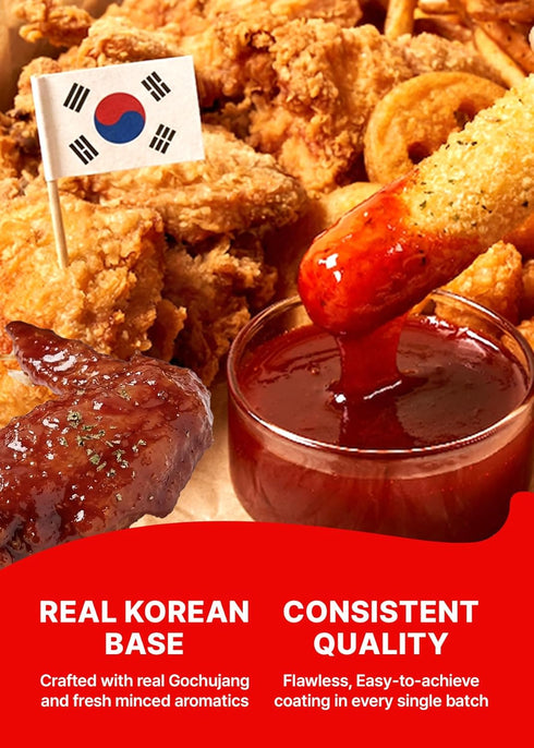 7.1 lb (3.2 TBK THEBORN Korean Fried Chicken Glaze, Sweet and Spicy Gochujang Coating for Crispy Fried Favorites
