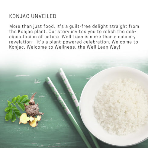 10 Packs Well Lean Shirataki Konjac Rice - Single-Serve - For Quick Dinner Meals, Ideal for Keto, Paleo, and Low Carb