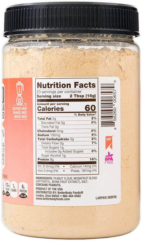 Peanuts,13 (Pack 2) PBfit No Sugar Added, Peanut Butter Powder, Powdered Peanut Spread from Real Roasted Pressed Ounce