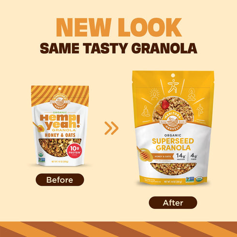 10 3.5 3 10 10 Oz, Packaging (Pack 2) Manitoba Harvest Hemp Yeah Granola, with g of Protein, g Omegas, g of Fiber