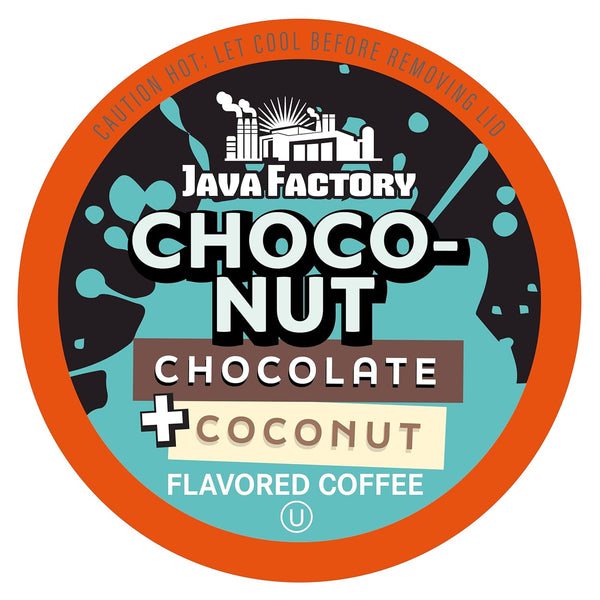 Java Factory Coffee Pods Choconut, 40 Count - Chocolate Coconut Flavored, Compatible