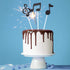 48 Pieces Music Note Cupcake Toppers and Wrappers, Musical Symbol Lace Cupcake Liners, Paper Baking Cup for Birthday