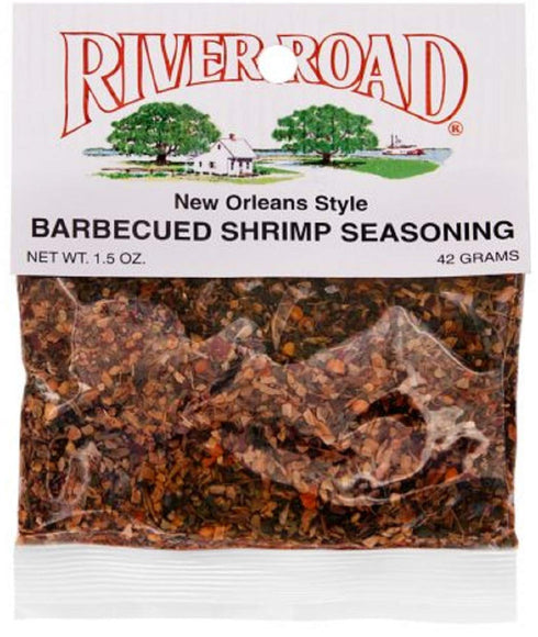 River Road New Orleans Style Barbecued BBQ Shrimp Seasoning, 1.5 Ounce Bag (Seasons Up