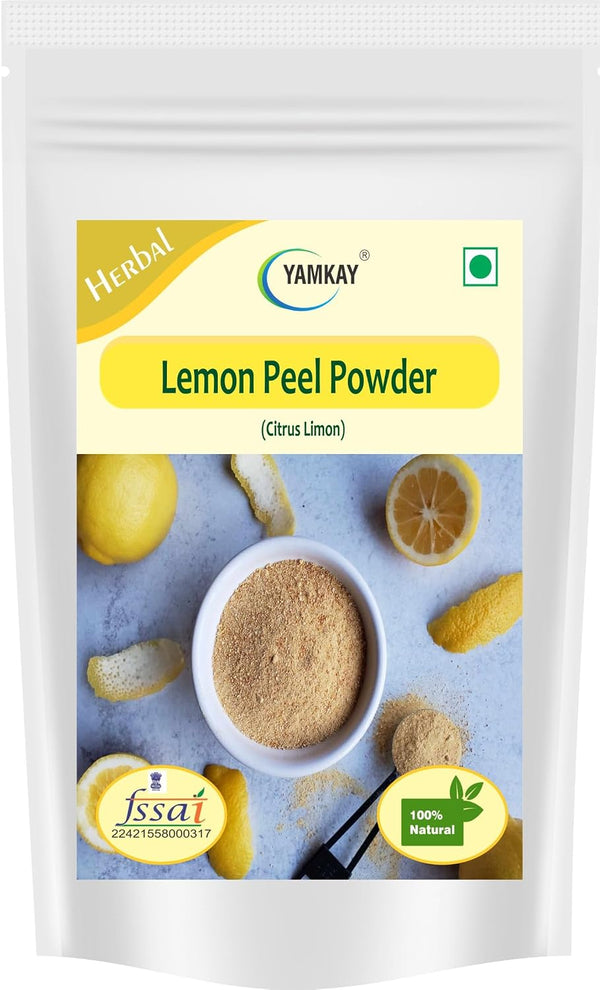 Yamkay Lemon Peel Powder Premium Dried Citrus Lemon Zest Powder for Cooking,