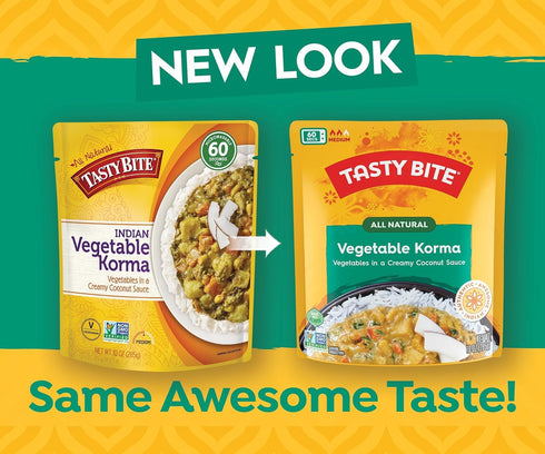 10 Pack 6, Tasty Bite Vegetable Korma, Ounce, of Ready to Eat, Microwavable Entre with Sweet & Savory Coconut Sauce