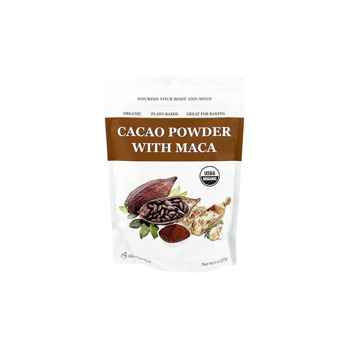 Cherie Sweet Heart Organic Cacao Powder with Maca Pouch, Non-GMO & Vegan
