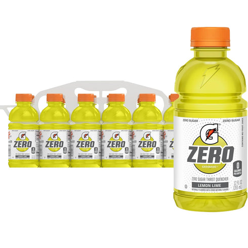 Gatorade G Zero Sports Drink, Lemon Lime, 12 Fl Oz (Pack of
